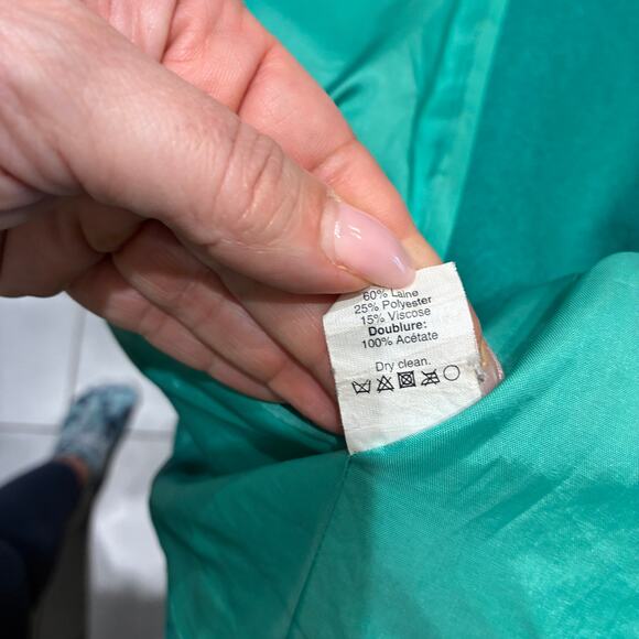 J. Crew Emerald Green Wool Pea Coat Sz 2 - Picture 7 of 11